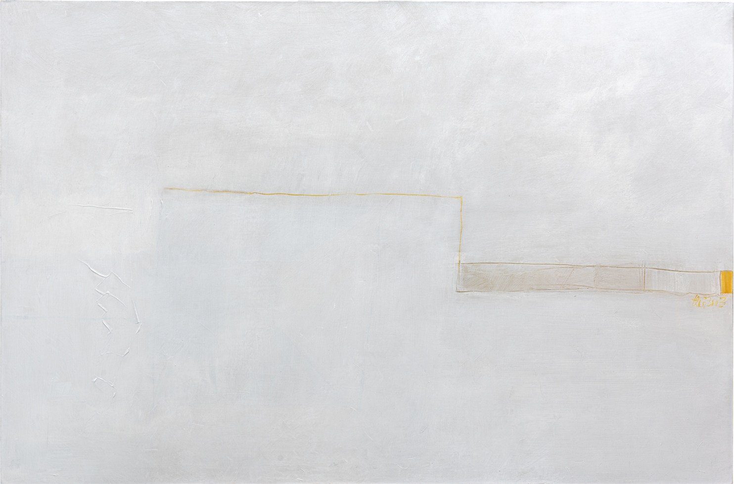 màu trắng | 2003 | acrylic, sơn dầu trên vải bố | 100 x 150 cm