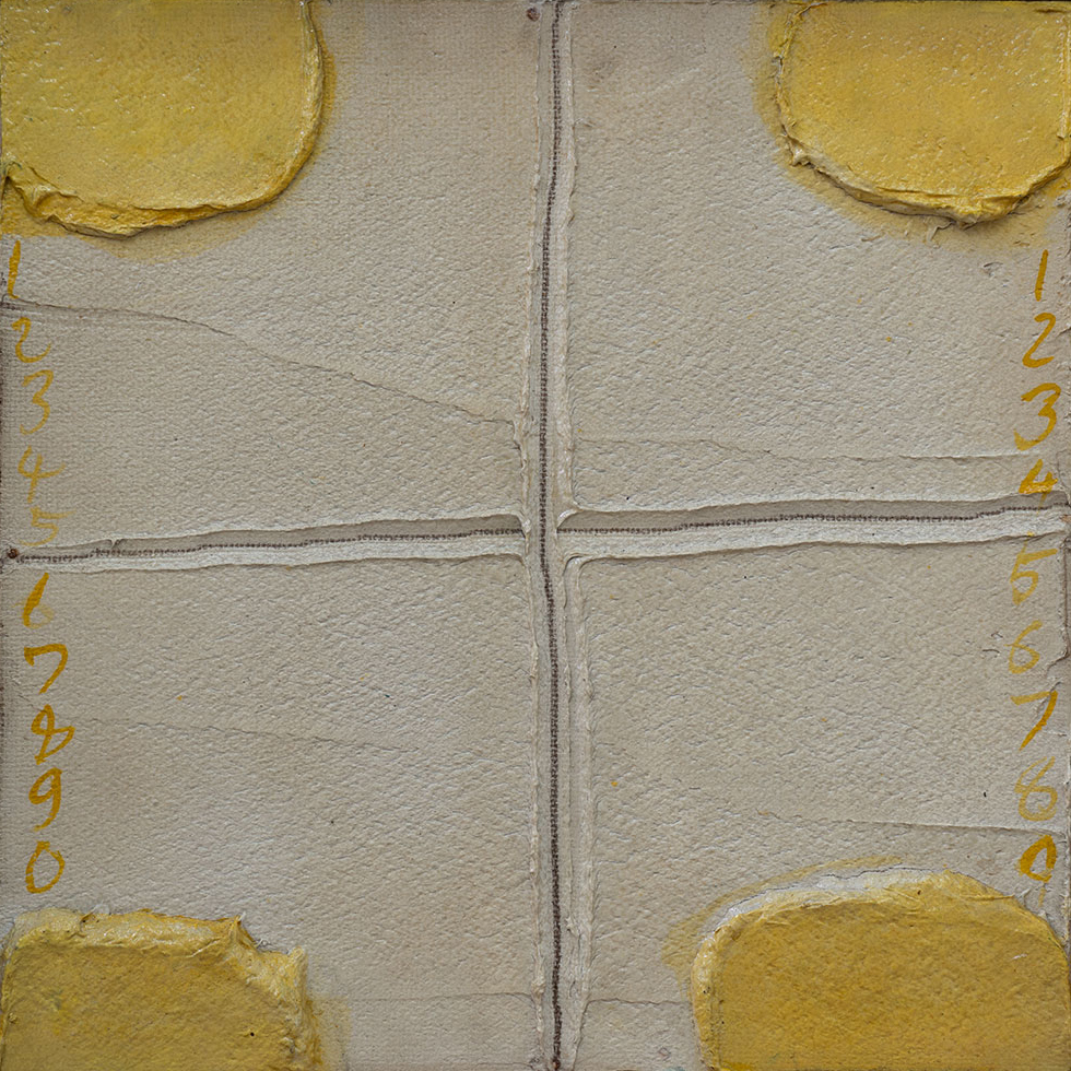 face #3/5 | 2001 | papier mâché, acrylic, oil on carton | 30 x 30 cm